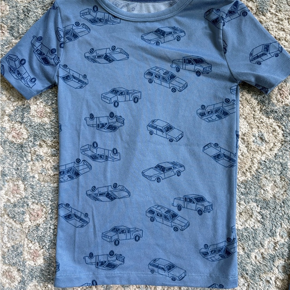 Cat & Jack Blue Pajama Set with Navy Car Print